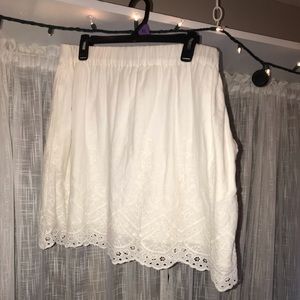 white skirt